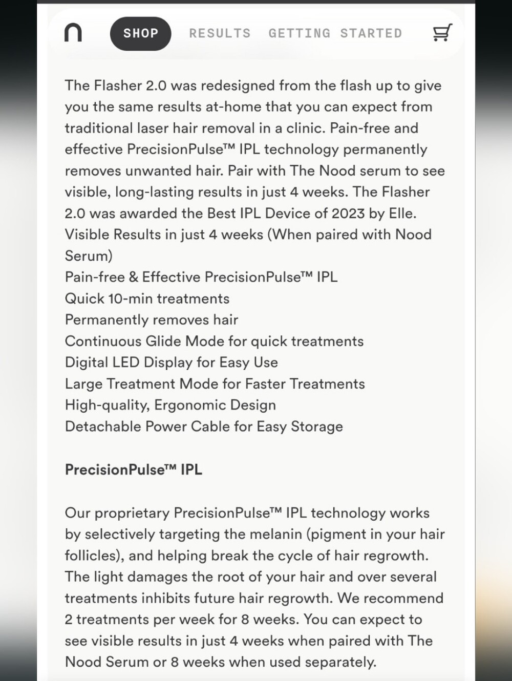 Nood The Flasher 2.0 Hair Removal IPL Device - Picture 8 of 8